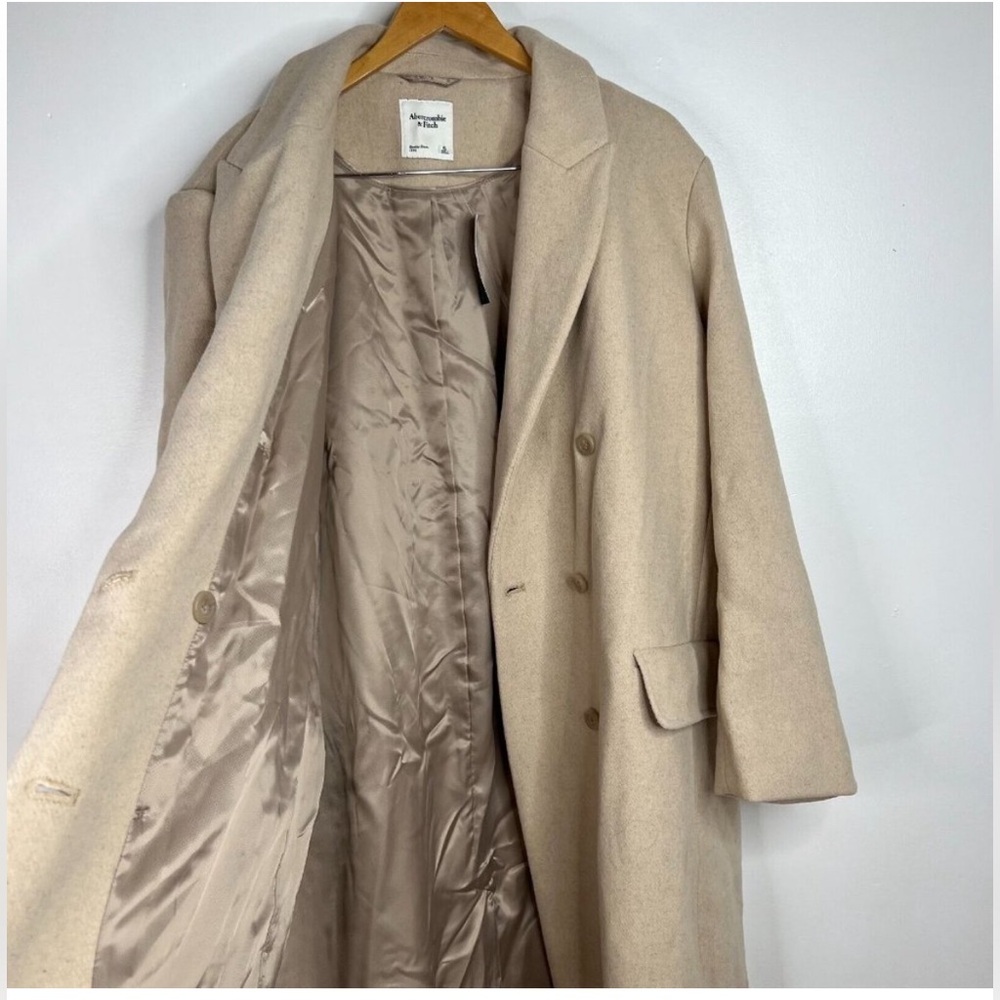 Abercrombie & Fitch Beige Double Breasted Trench Coat Jacket NWT